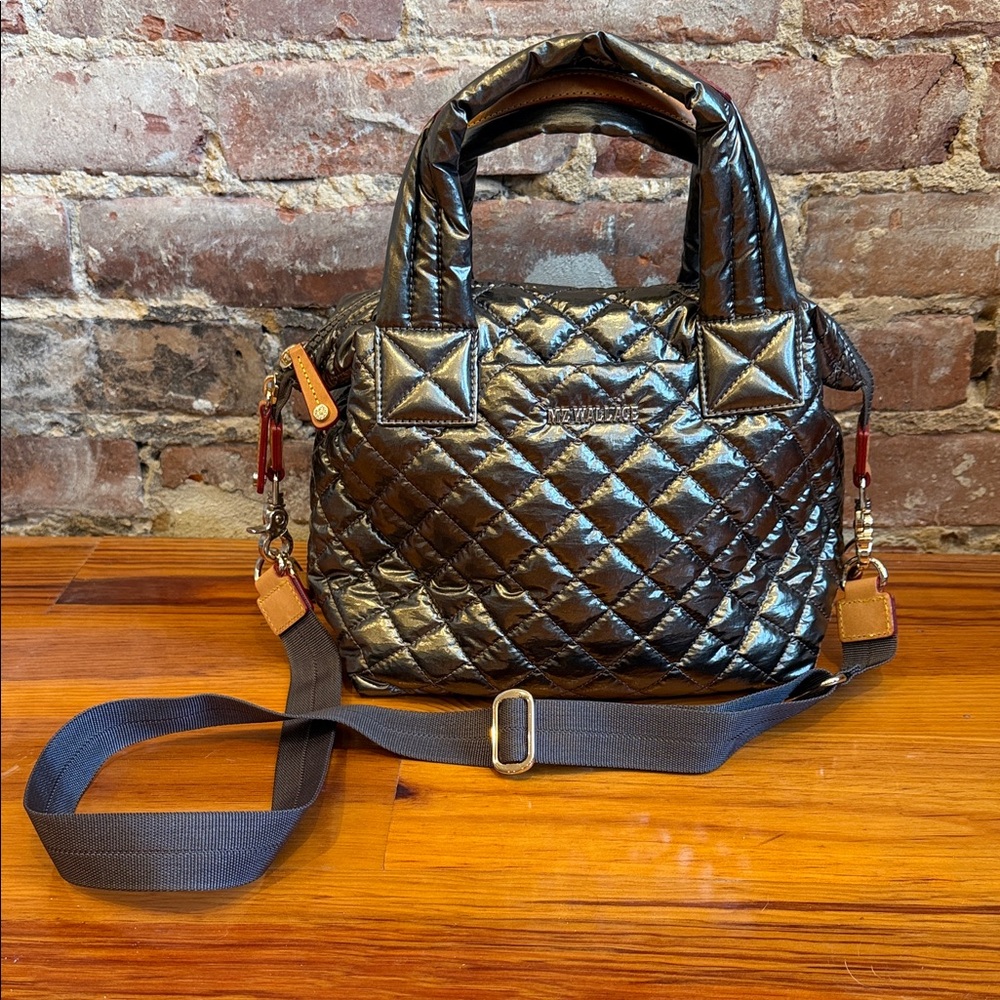 MZ Wallace Anthracite Metallic Medium Sutton Deluxe